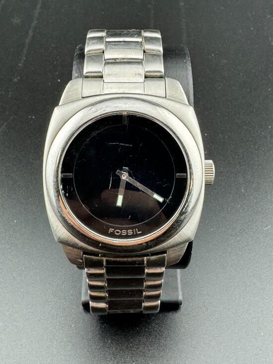 Fossil Big Tic JR-8090 Vintage Analog Watch Stainless Steel